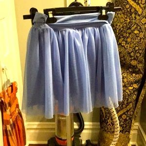 A blue layered skirt could be a great addition to your closet